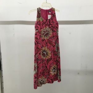 Pink Beaded Flower Dress